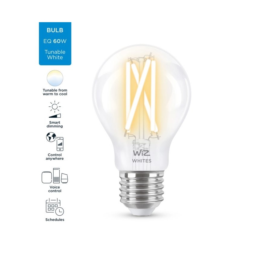 Dimbare LED Lamp FILAMENT A60 E27/6,7W/230V 2700-6500K CRI 90 Wi-Fi - WiZ