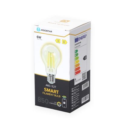 Dimbare LED Lamp A60 E27/6W/230V 2700-6500K Wi-Fi - Aigostar