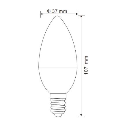 Dimbare LED Lamp E14/5W/230V 3000K - Globo