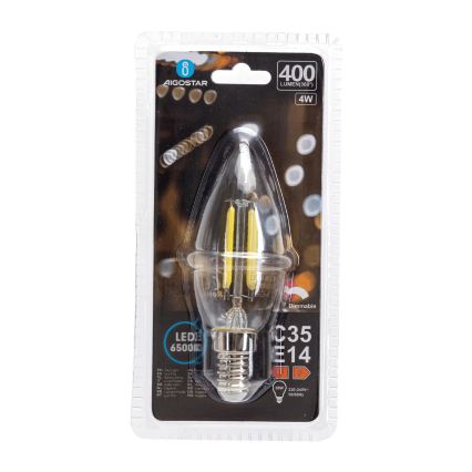 Dimbare LED-lamp FILAMENT C35 E14/4W/230V 6500K - Aigostar
