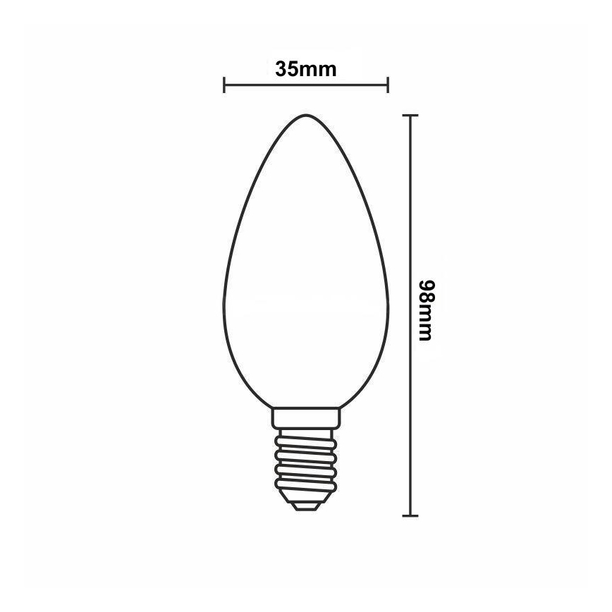 Dimbare LED Lamp FILAMENT C35 E14/6W/230V 4000K