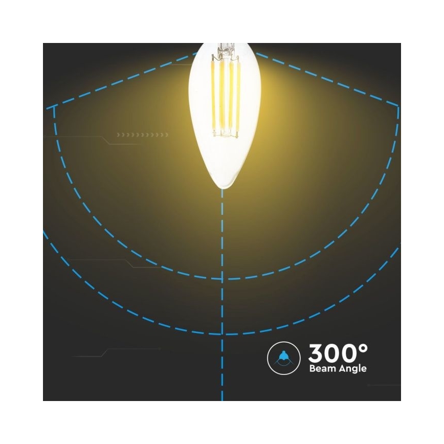 Dimbare LED Lamp  FILAMENT E14/4W/230V 3000K