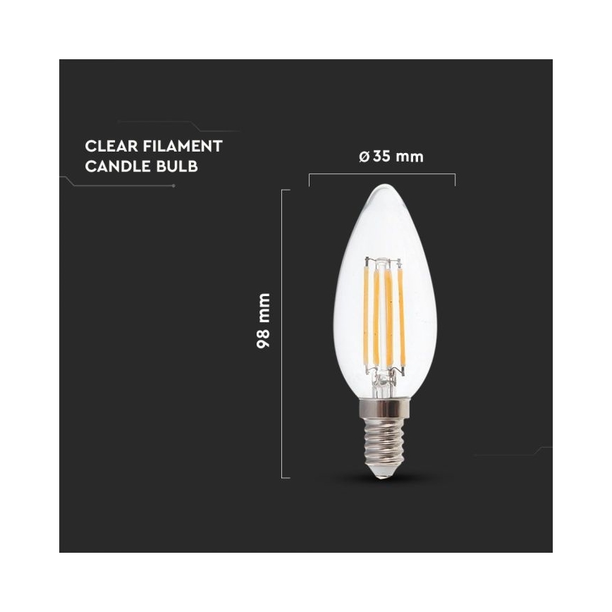 Dimbare LED Lamp  FILAMENT E14/4W/230V 3000K