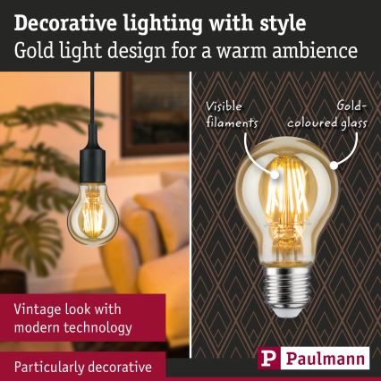 Dimbare LED-lamp FILAMENT E27/6W/230V 1700K - Paulmann 28522