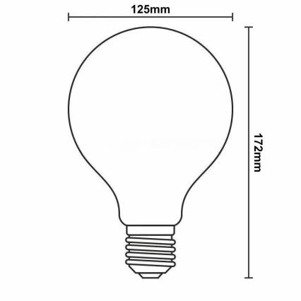 Dimbare LED Lamp FILAMENT G125 E27/11W/230V 4000K