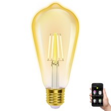 Dimbare LED Lamp FILAMENT ST64 E27/6W/230V 2700-6500K Wi-Fi - Aigostar