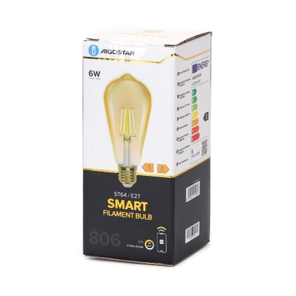 Dimbare LED Lamp FILAMENT ST64 E27/6W/230V 2700-6500K Wi-Fi - Aigostar