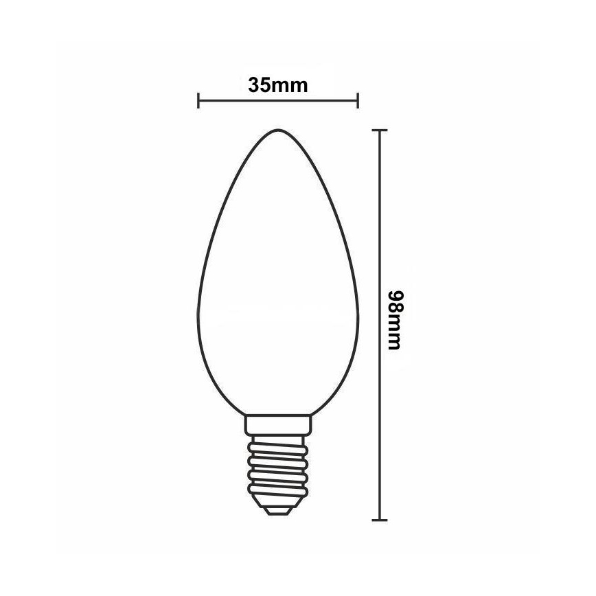 Dimbare LED Lamp FILAMENT VINTAGE C35 E14/6W/230V 2000K