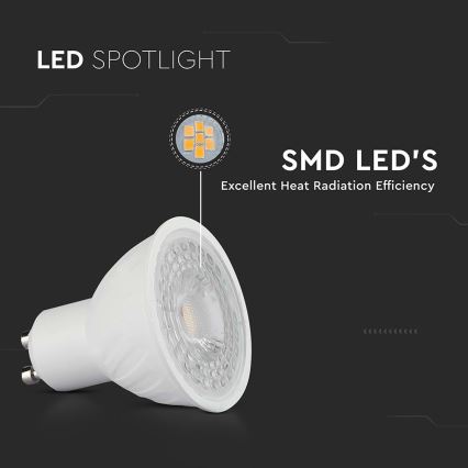 Dimbare LED Lamp GU10/6W/230V 6500K 38°
