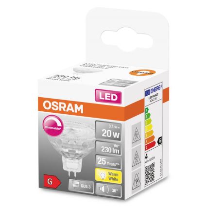 Dimbare LED-lamp GU5,3/3,4W/12V 2700K CRI 90 - Osram