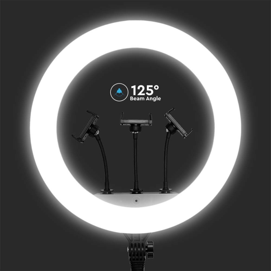 Dimbare LED-lamp met statief en houder voor vloggen LED/55W/230V CRI 90 + afstandsbediening