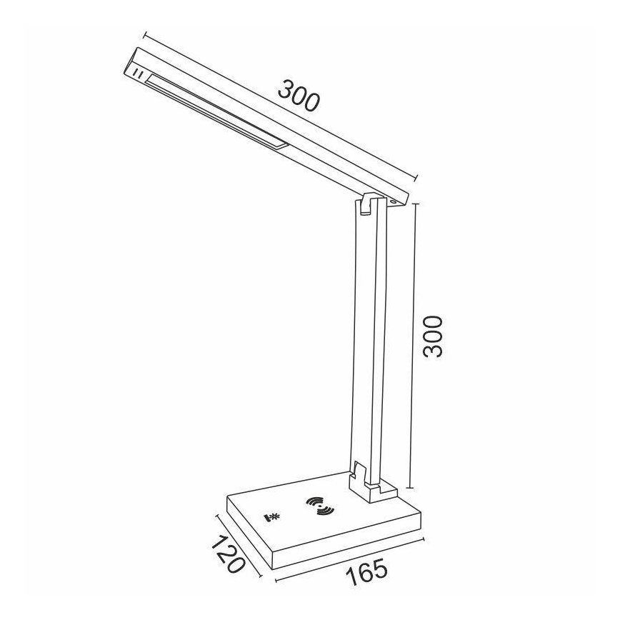 Dimbare LED Lamp met Touch Aansturing en Draadloos Opladen LISA LED/5W/230V + USB