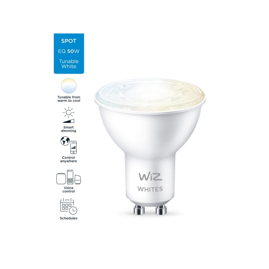 Dimbare LED Lamp PAR16 GU10/4,7W/230V 2700-6500K CRI 90 Wi-Fi - WiZ