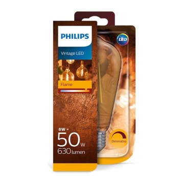 Dimbare LED Lamp Philips E27/8W/230V 2000K