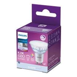 Dimbare LED Lamp Philips GU10/6,2W/230V 4000K CRI 90