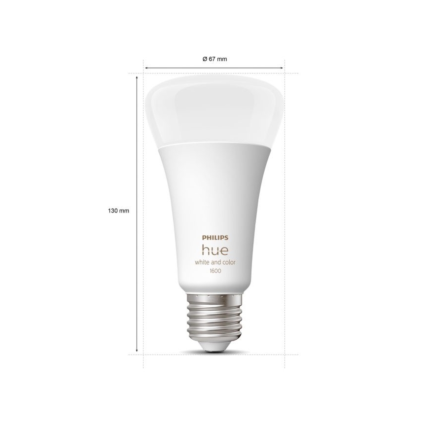 Dimbare LED Lamp Philips Hue White And Color Ambiance A67 E27/13,5W/230V 2000-6500K