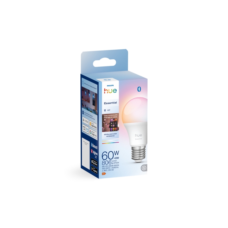 Dimbare LED-lamp Philips Hue White And Color Ambiance Essential E27/8W/230V 2200-6500K