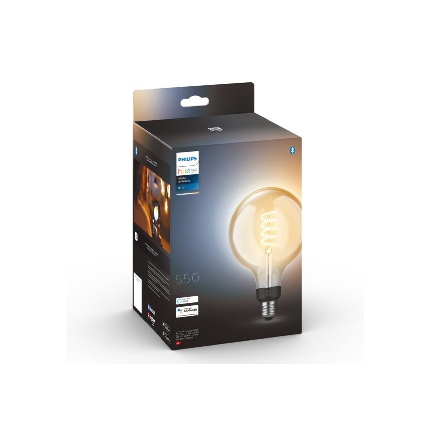 Dimbare LED Lamp Philips Hue WHITE AMBIANCE G125 E27/7W/230V 2200-4500K
