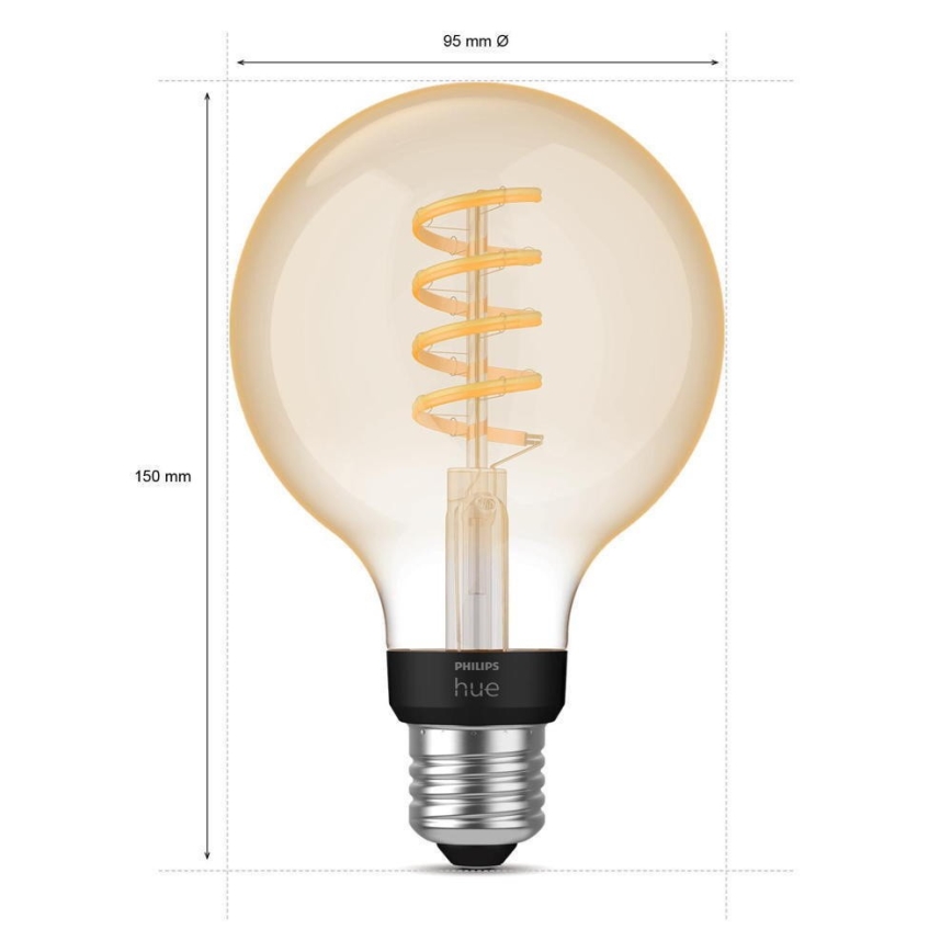 Dimbare LED Lamp Philips Hue WHITE AMBIANCE G93 E27/7W/230V 2200-4500K