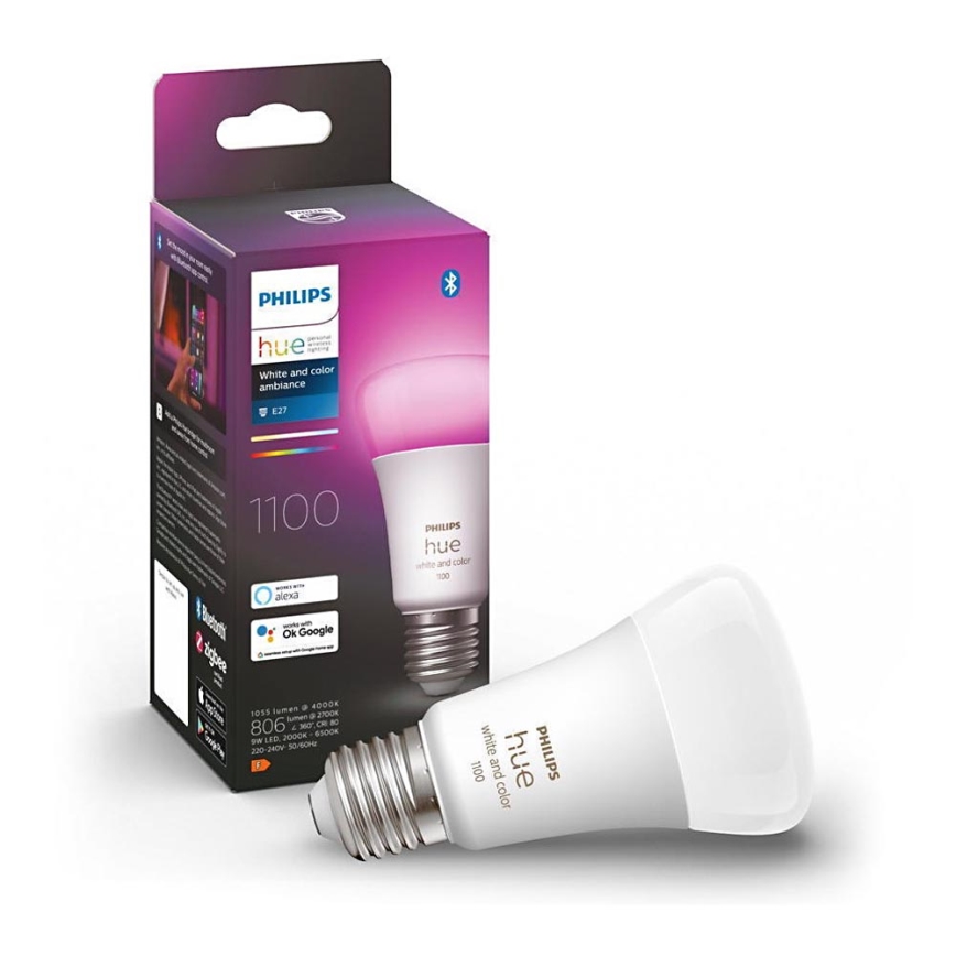 Dimbare LED Lamp Philips Hue White And Color Ambiance A60 E27/9W/230V 2000-6500K