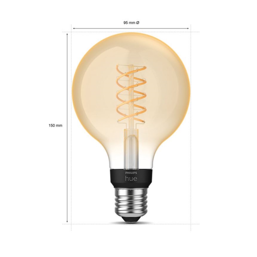 Dimbare LED Lamp Philips Hue WHITE FILAMENT G93 E27/7,2W/230V 2100K