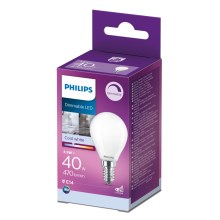 Dimbare LED Lamp Philips P45 E14/4,5W/230V 4000K