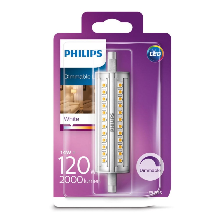 Dimbare LED Lamp Philips R7s/14W/230V 3000K 118mm