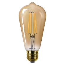 Dimbare LED Lamp Philips ST64 E27/7,2W/230V 2200K