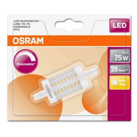 Ambitieus Corporation Bekwaam Dimbare LED Lamp R7s/8W/230V 2700K - Osram 78 mm | Lampenmanie