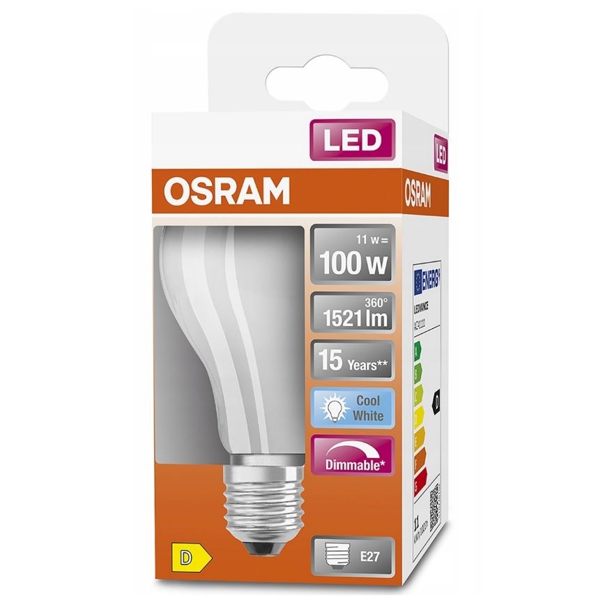 Dimbare LED Lamp RETROFIT A60 E27/11W/230V 4000K - Osram