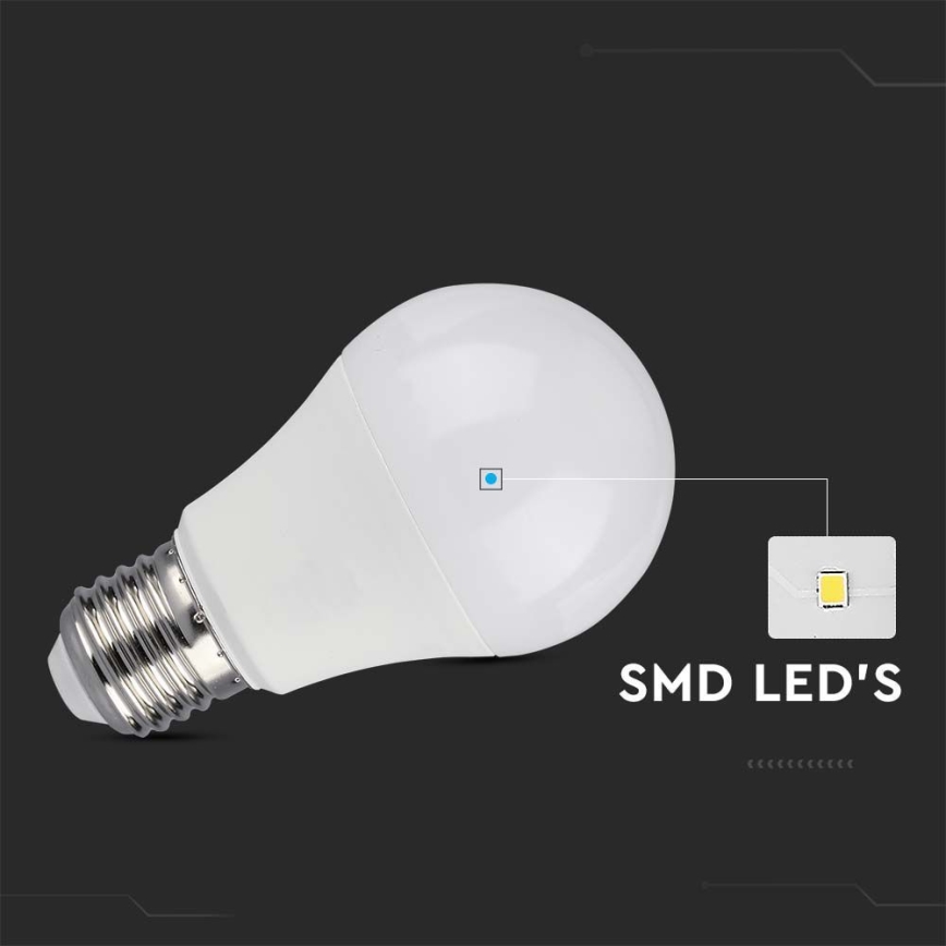 Dimbare LED Lamp SAMSUNG CHIP A60 E27/11W/230V 3000K