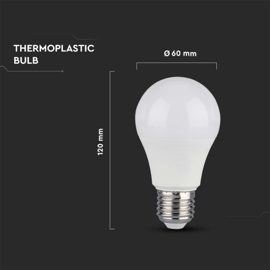 Dimbare LED Lamp SAMSUNG CHIP A60 E27/11W/230V 3000K