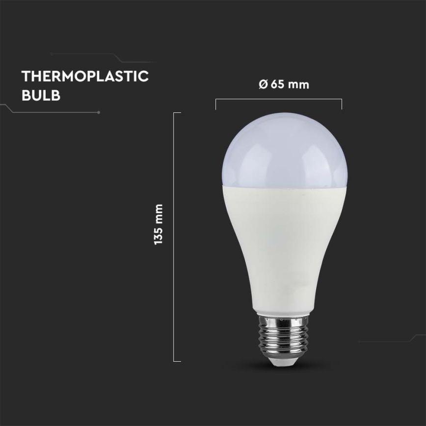 Dimbare LED Lamp SAMSUNG CHIP A65 E27/17W/230V 4000K