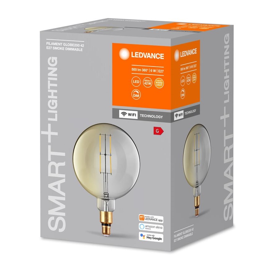 Dimbare LED Lamp SMART+ GLOBE G200 E27/6W/230V 2500K Wi-Fi - Ledvance