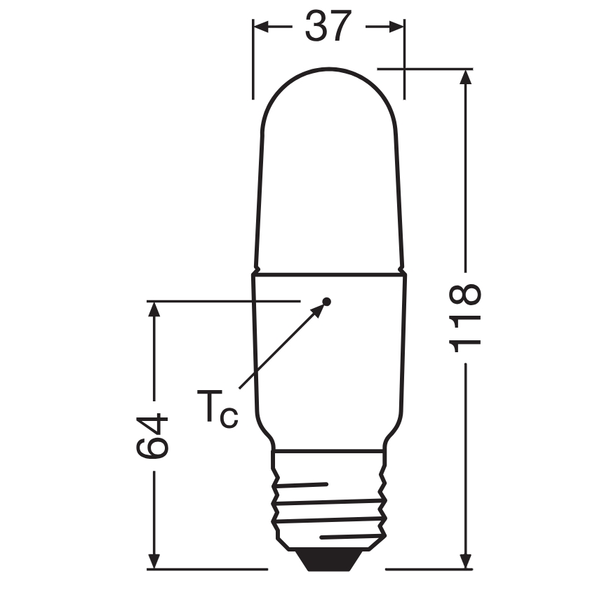 Dimbare LED-lamp STICK E27/8,5W/230V 4000K - Osram
