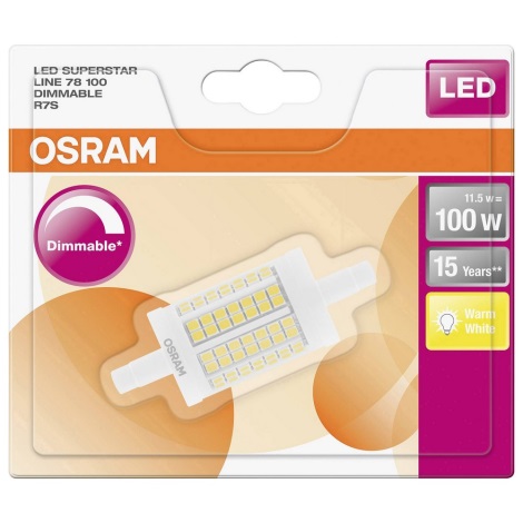Dimbare LED Lamp SUPERSTAR R7s/11,5W/230V - Osram 78 mm