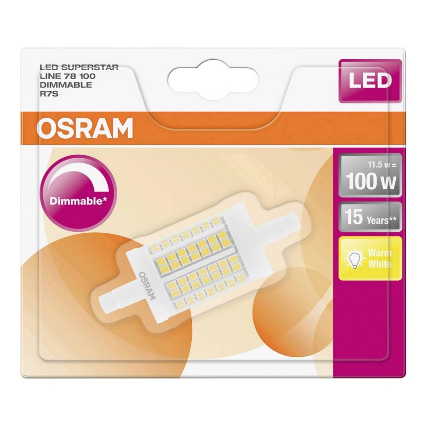 Dimbare LED Lamp SUPERSTAR R7s/11,5W/230V - Osram 78 mm