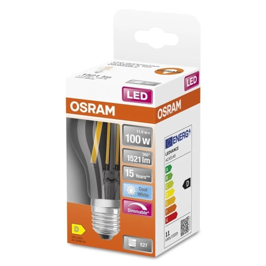Dimbare LED-lamp SUPERSTAR VINTAGE E27/11W/230V 4000K - Osram