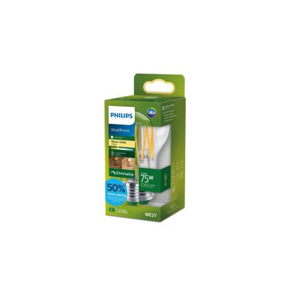Dimbare LED-lamp ULTRAEFFICIENT VINTAGE Philips A60 E27/5,2W/230V 2700K