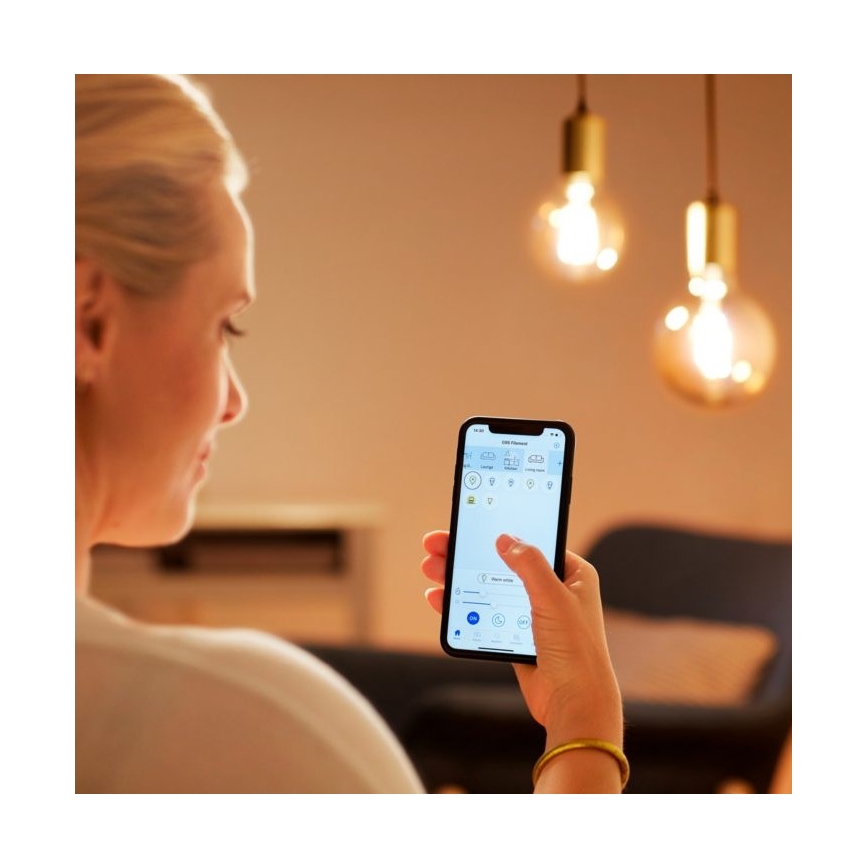 Dimbare LED Lamp VINTAGE FILAMENT C35 E14/4,9W/230V 2000-5000K CRI 90 Wi-Fi - WiZ