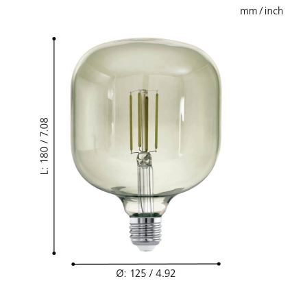 Dimbare LED Lamp VINTAGE E27/4W/230V 3000K  - Eglo 12597