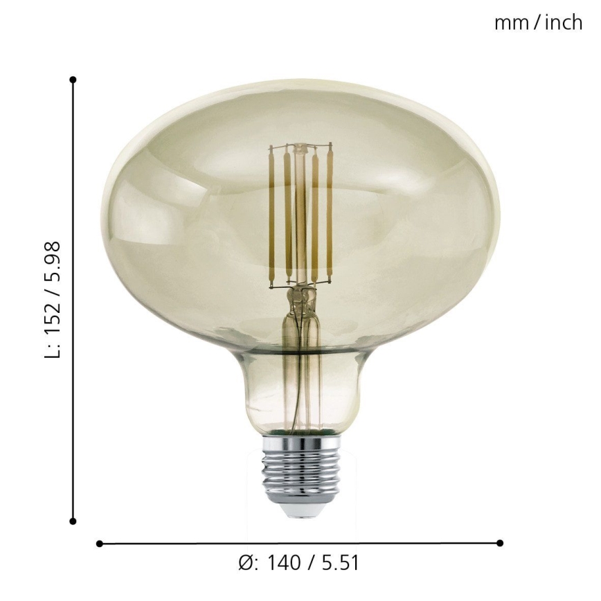 Dimbare LED Lamp VINTAGE E27/4W/230V 3000K - Eglo 12599