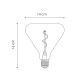 Dimbare LED Lamp VINTAGE EDISON E27/3W/230V 1800K