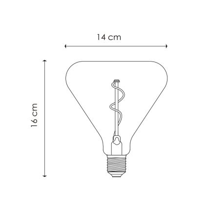 Dimbare LED Lamp VINTAGE EDISON E27/3W/230V 2700K