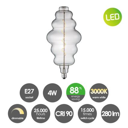 Dimbare LED Lamp VINTAGE EDISON E27/4W/230V 3000K CRI 90