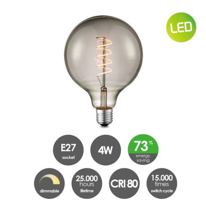 Dimbare LED Lamp VINTAGE EDISON G125 E27/4W/230V 2200K