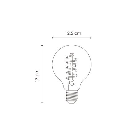 Dimbare LED Lamp VINTAGE EDISON G125 E27/4W/230V 2200K