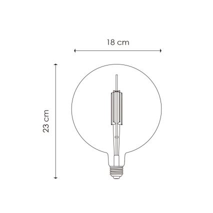 Dimbare LED Lamp VINTAGE EDISON G180 E27/4W/230V 2700K