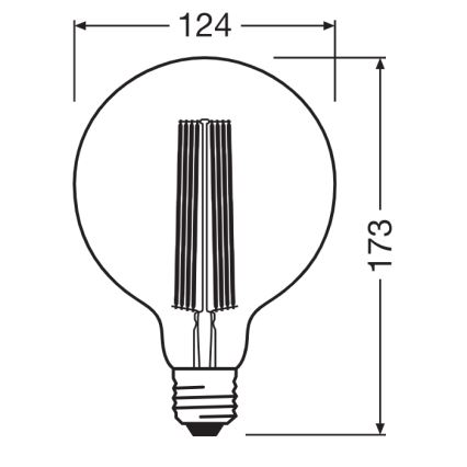 Dimbare LED-lamp VINTAGE FILAMENT E27/5,8W/230V 2200K - Osram