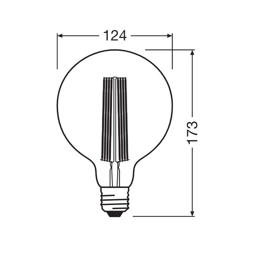 Dimbare LED-lamp VINTAGE FILAMENT E27/5,8W/230V 2200K - Osram